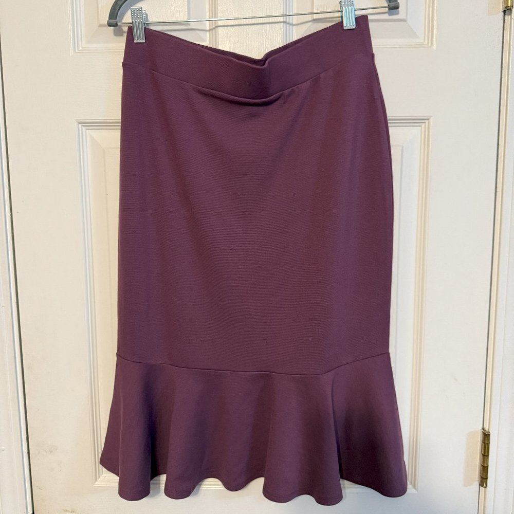 Zenana Premium Plum Purple Skirt w/ruffle | NWT | Size XL